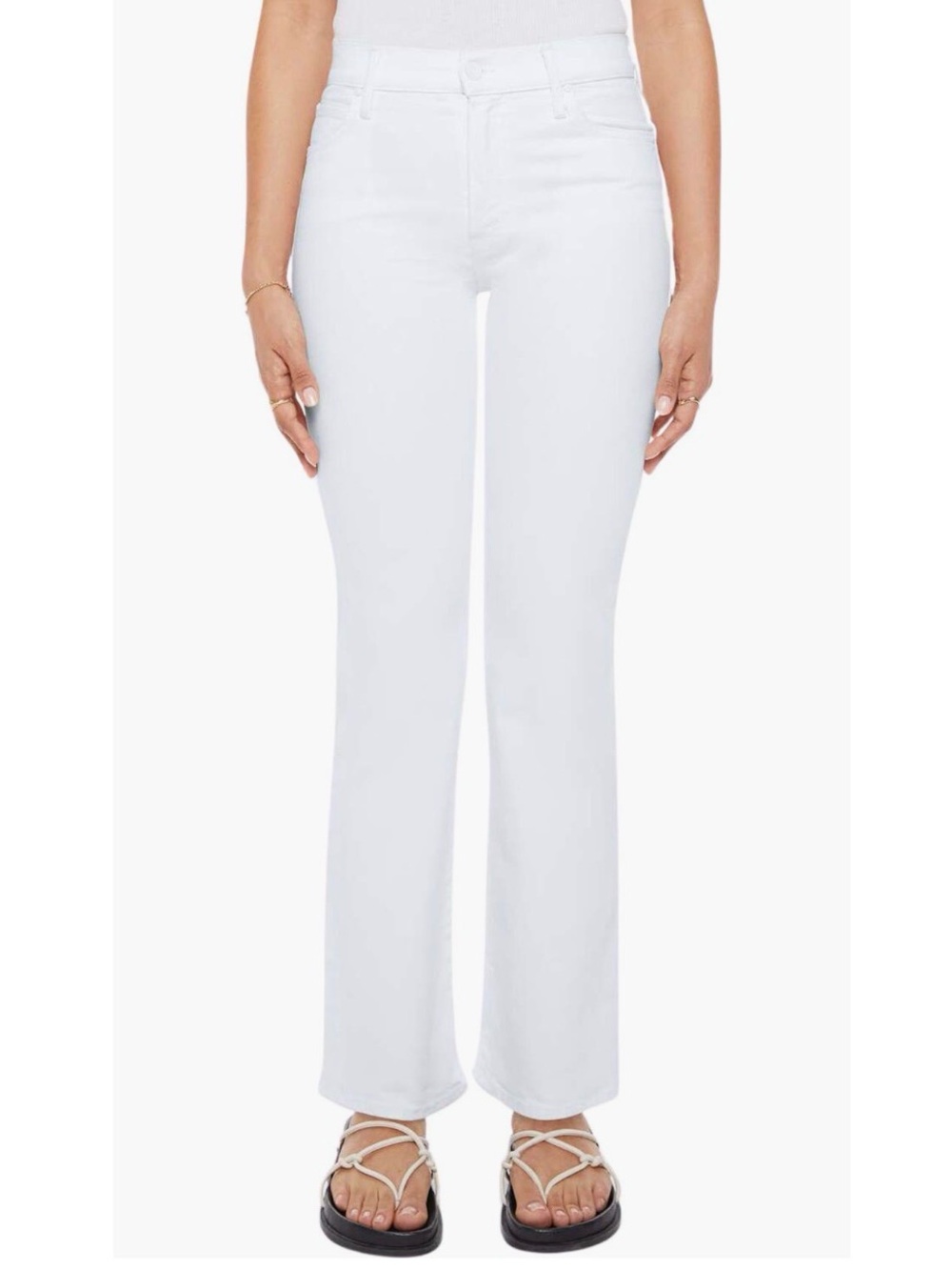 MOTHER Superior Lil Kick It High Waist Straight Leg Jeans in Totally Innocent